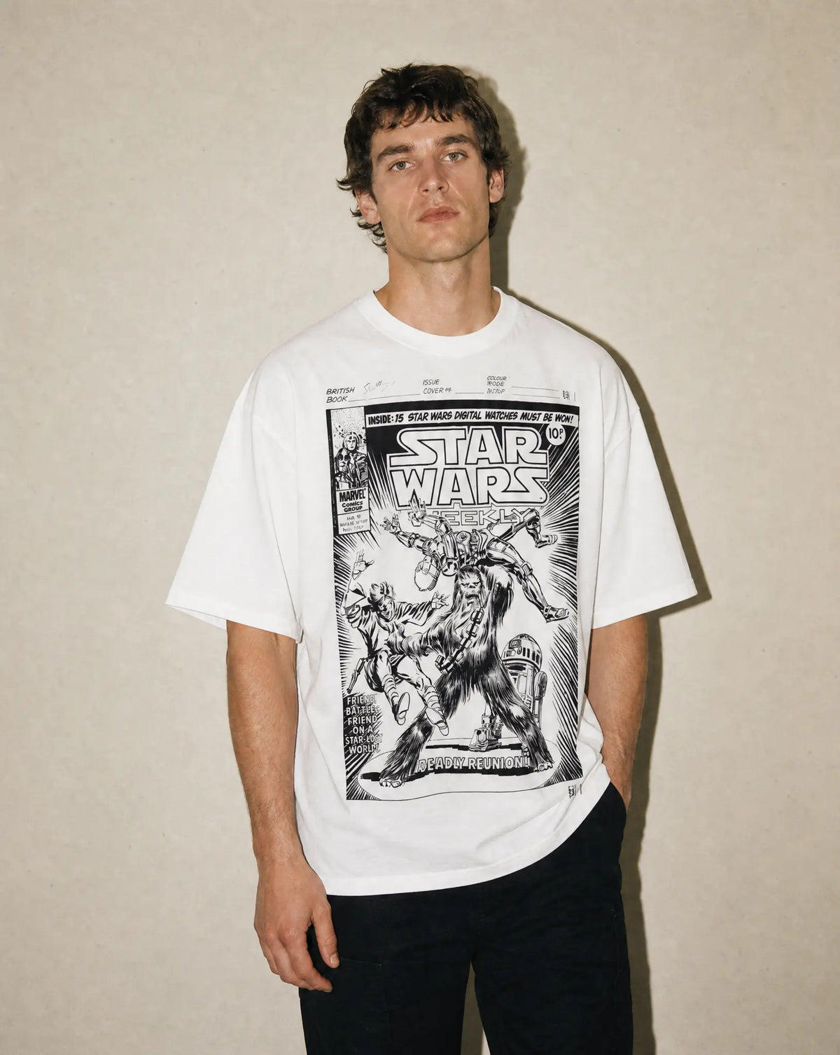 LMNA Star Wars / Palmer Comic Oversized White Tshirt