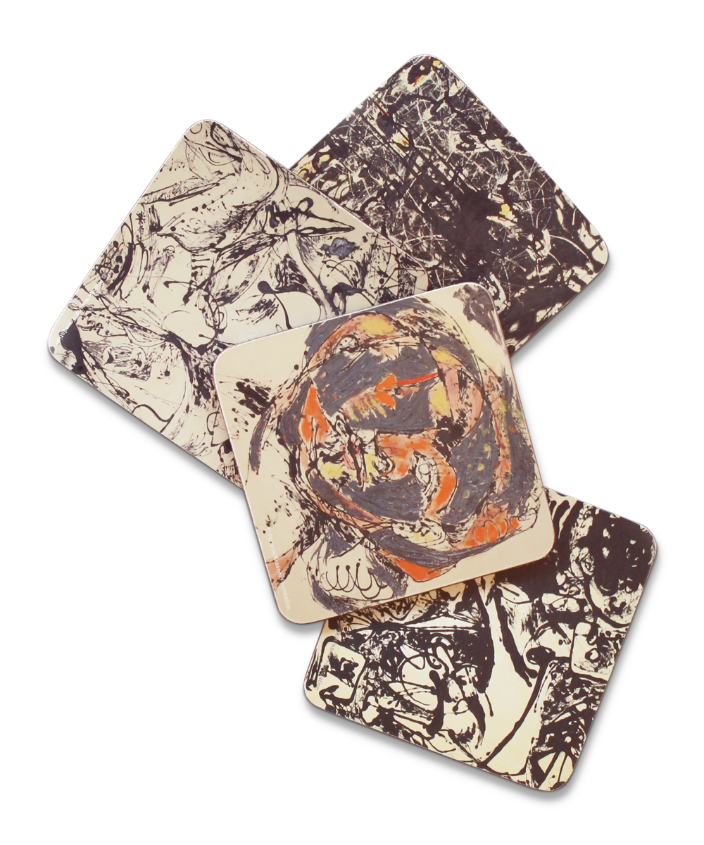 Corkboard Coasters by Jackson Pollock