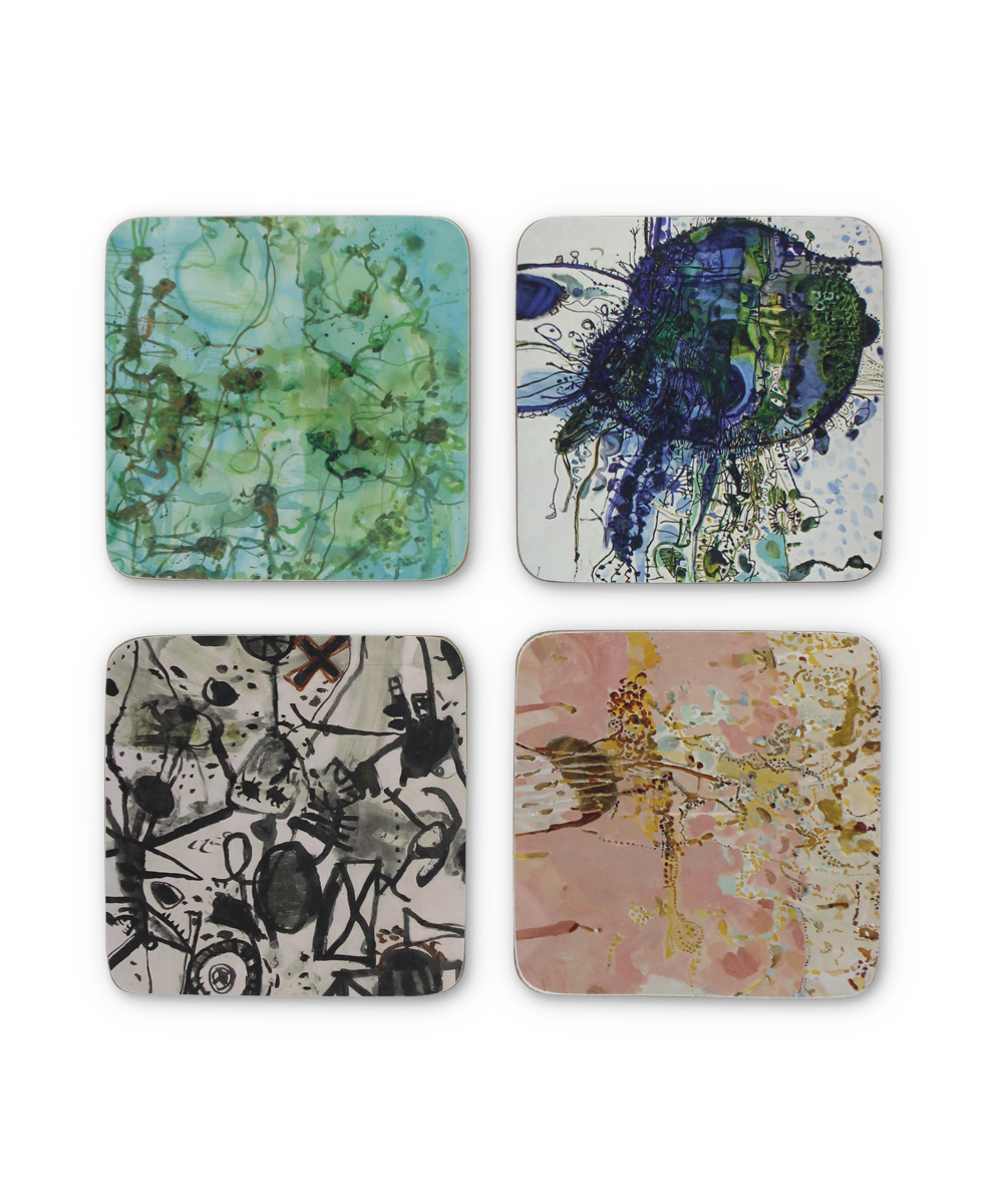 Cork Coaster Set X John Olsen